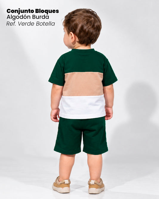 CONJUNTO DE BLOQUES VERDE BOTELLA