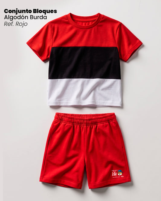 CONJUNTO DE BLOQUES ROJO