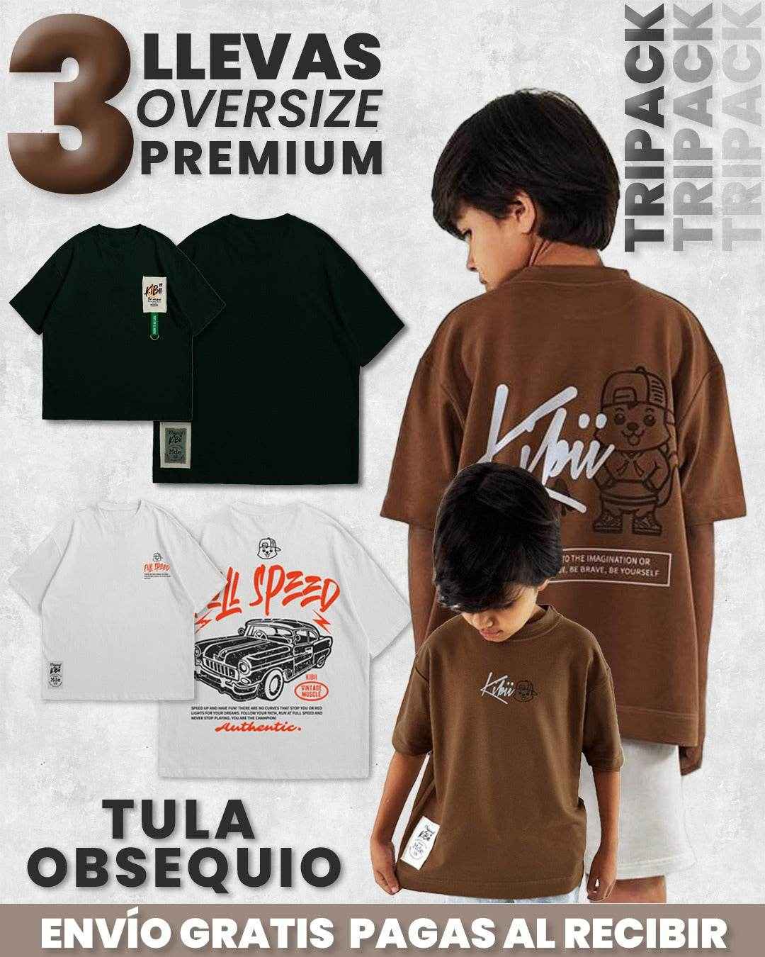 PACK X3 OSCURO-BLANCO-CHOCOLATE - KIDSPREMIUM