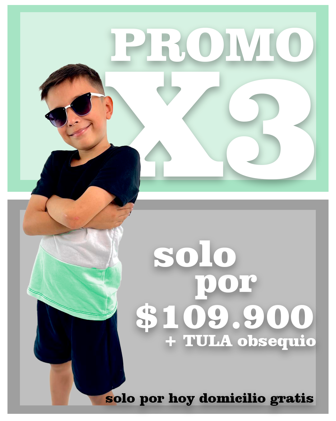 CONJUNTO NIÑO - PROMO COMBOX3 47% DESCUENTO