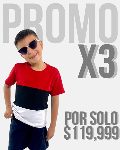 CONJUNTO NIÑO - PROMO COMBO X3 47% DESCUENTO - KIDSPREMIUM