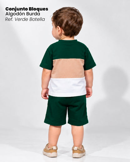 CONJUNTO DE BLOQUES VERDE  BOTELLA