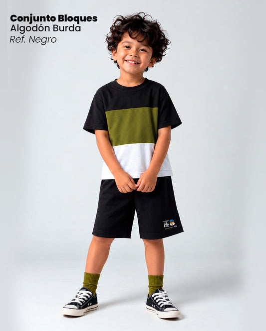 CONJUNTO DE BLOQUES NEGRO