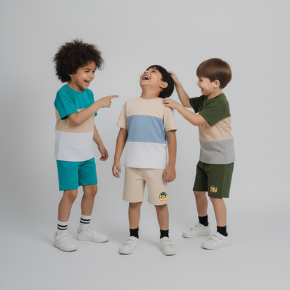 PACK X3  CONJUNTOS CELESTE - CAMEL - VERDE MILITAR  DE BLOQUES  +   ENVIO GRATIS        PRECIO:  $119,999