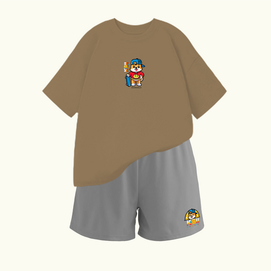 CONJUNTO DEPORTIVO CHOCOLATE + TULA