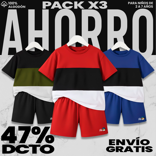 CONJUNTO NIÑO - PROMO COMBO X3 47% DESCUENTO SOLO POR HOY EN $119,999