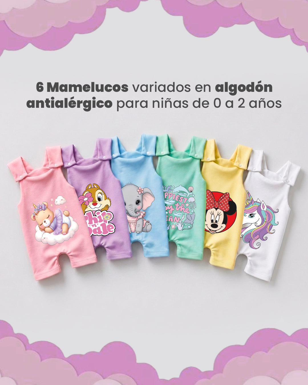 PACK X6  MAMELUCOS NIÑA
