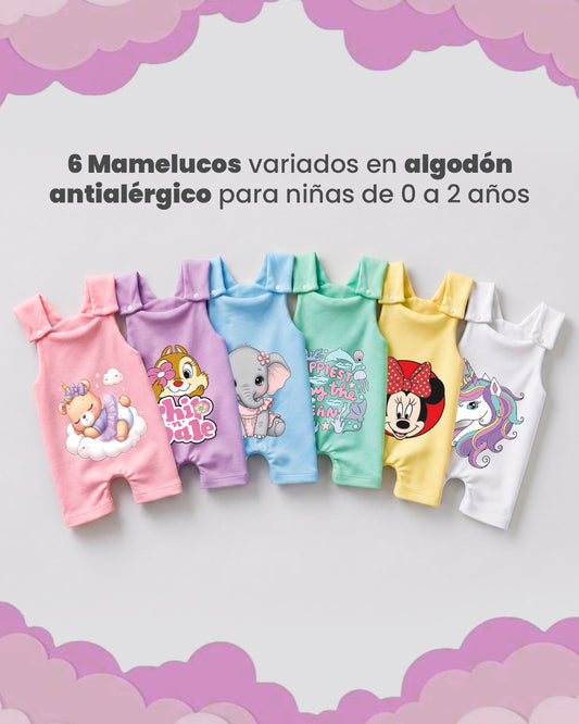 PACK X6  MAMELUCOS NIÑA
