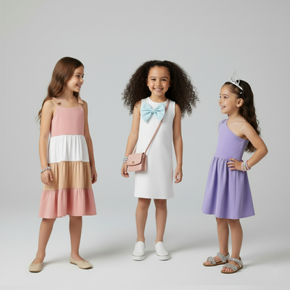 PACK X3  VESTIDOS  BLOQUES ROSADO-  VESTIDO DE MOÑO BLANCO- VESTIDO DE UN SOLO HOMBRO LILA  PRECIO: $119,999