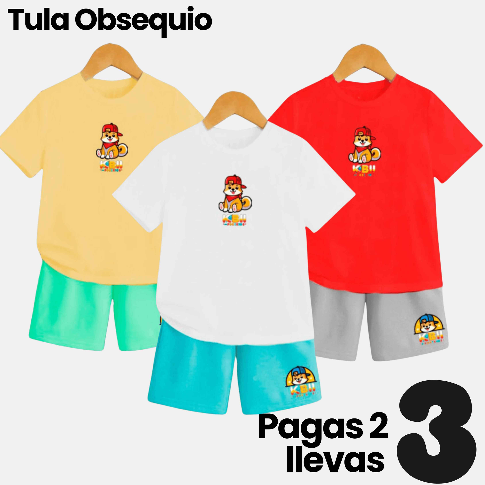 CONJUNTOS DEPORTIVOS DE NIÑO + TULA OBSEQUIO AMARILLO - ROJO - BLANCO - KIDSPREMIUM