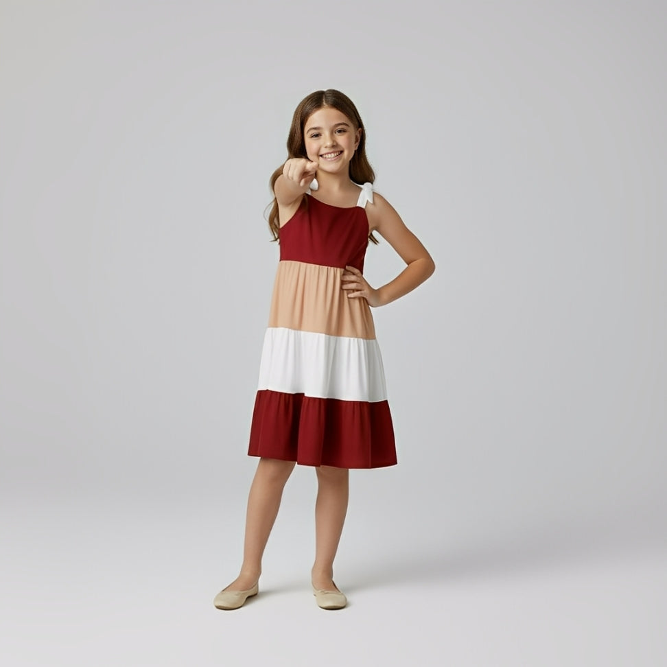 PACK X3  VESTIDO DE BLOQUES ROJO - VESTIDOS  DE MOÑO ROSADO - VESTIDO DE UN SOLO HOMBRO BLANCO  PRECIO: $119,999