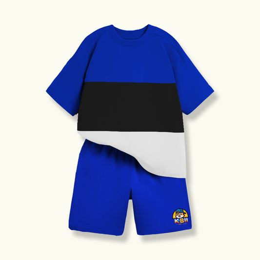 CONJUNTO NIÑO BURDA AZUL REY  + TULA