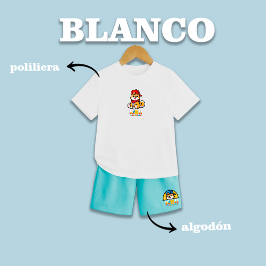 CONJUNTO NIÑO DEPORTIVO - BLANCO