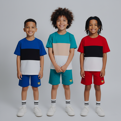 PACK X3  CONJUNTOS  AZUL REY - CELESTE - ROJO DE BLOQUES  +  ENVIO GRATIS       PRECIO:  $119,999