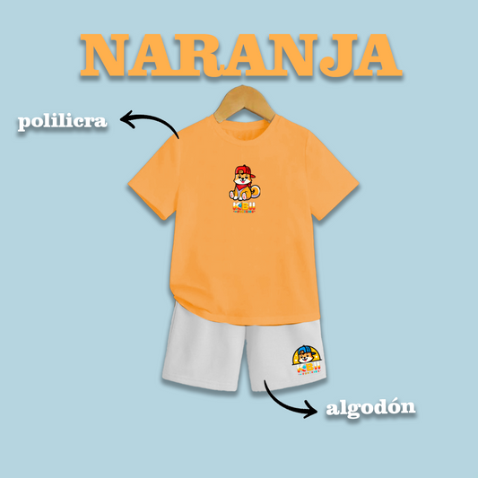 CONJUNTO NIÑO DEPORTIVO - NARANJA