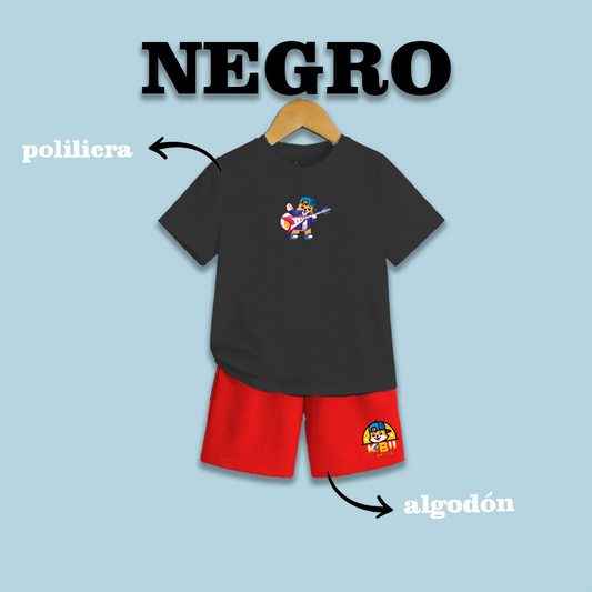 CONJUNTO NIÑO DEPORTIVO - NEGRO