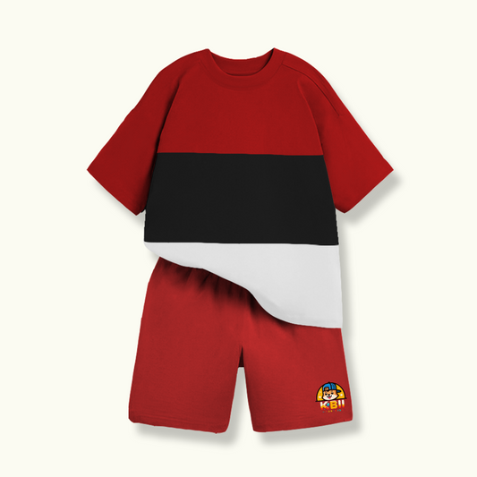 CONJUNTO NIÑO BURDA ROJO  + TULA