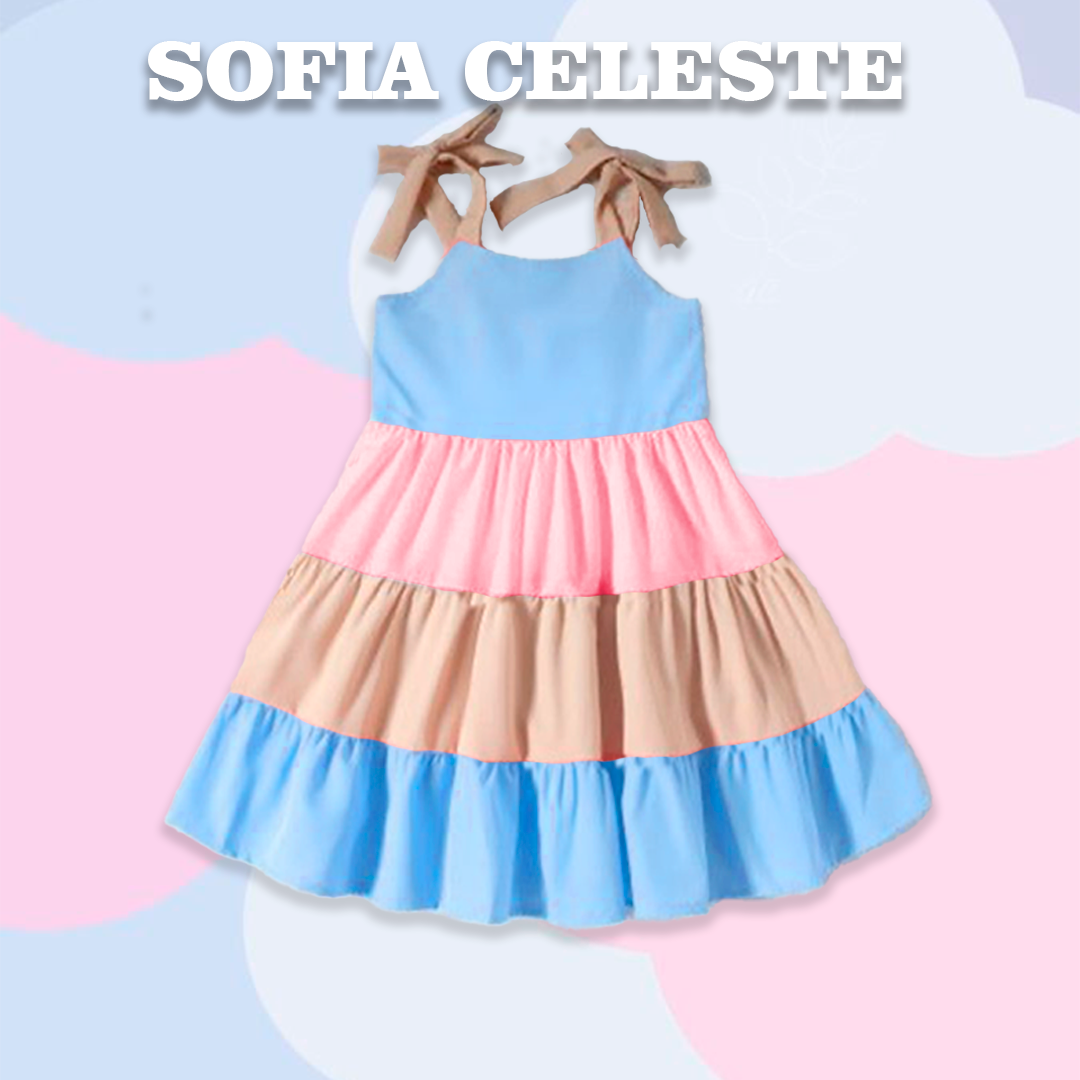 VESTIDO SOFIA - CELESTE -