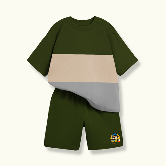 CONJUNTO NIÑO BURDA  MILITAR + TULA