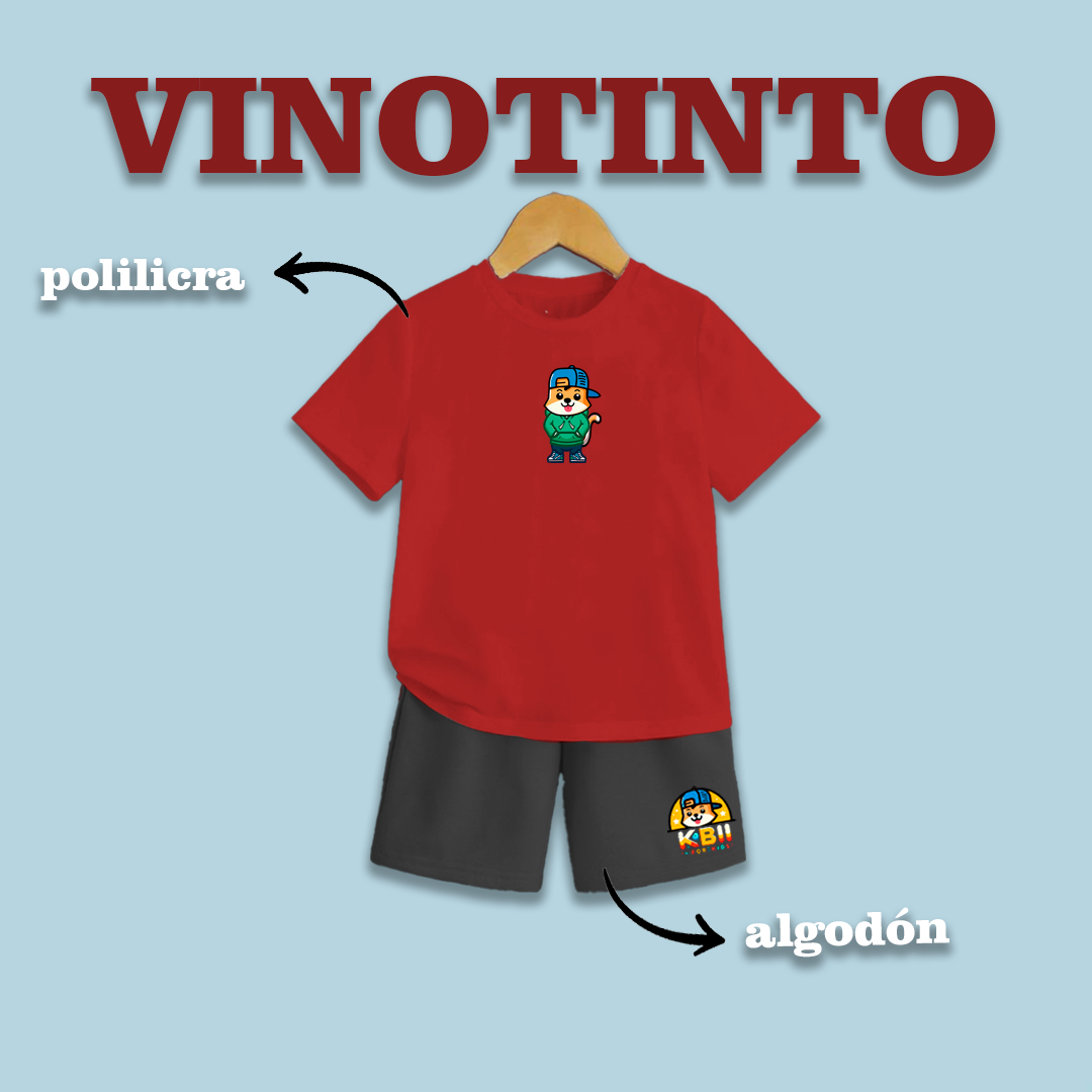 CONJUNTO NIÑO DEPORTIVO - VINOTINTO